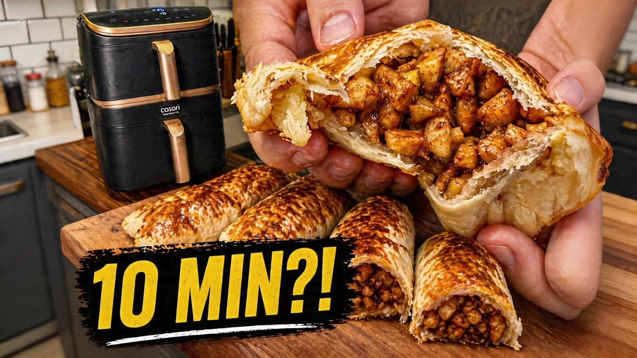Apfeltaschen in 10 Minuten im Airfryer